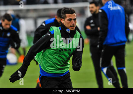 Turin, Italie. 28 février 2018. pendant la Tasse TIM match de football entre la Juventus et l'Atalanta BC au Stade Allianz le 28 février 2018 à Turin, Italie. Crédit : FABIO ANNEMASSE/Alamy Live News Banque D'Images