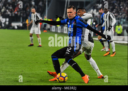 Turin, Italie. 28 Février, 2018. Josip Ilicic (Atalanta BC) au cours de la TIM Cup match de football entre la Juventus et l'Atalanta BC au Stade Allianz le 28 février 2018 à Turin, Italie. Crédit : FABIO ANNEMASSE/Alamy Live News Banque D'Images