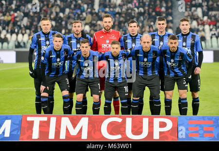 Turin, Italie. 28 Février, 2018. Atalanta BC avant la Juventus vs Atalanta Coppa Italia, demi-finale, au Stade Allianz le 28 février 2018 à Turin, Italie. Crédit : Antonio Polia/Alamy Live News Banque D'Images