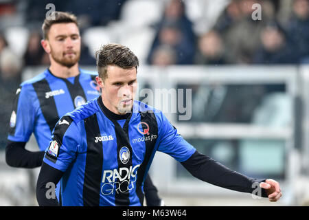 Turin, Italie. 28 février 2018. Pendant l'Atalanta vs Juventus Coppa Italia, demi-finale, au Stade Allianz le 28 février 2018 à Turin, Italie. Crédit : Antonio Polia/Alamy Live News Banque D'Images