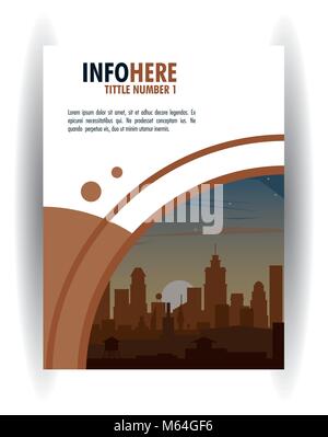 Brochure ville infographie Illustration de Vecteur