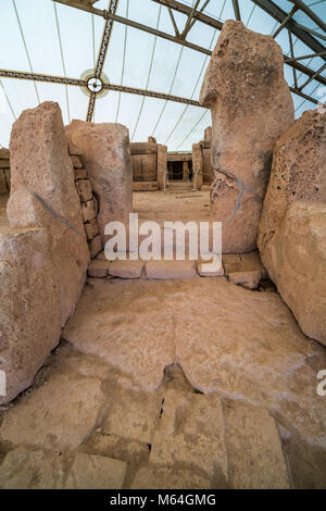 Mnajdra, de Malte, de l'Europe. Banque D'Images