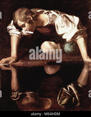 Appelé Michelangelo Merisi Caravaggio - Narcissus Banque D'Images