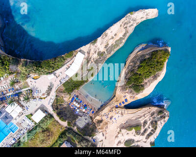 Canal D'Amour Sidari, plage de l'île de Corfou, Grèce Banque D'Images