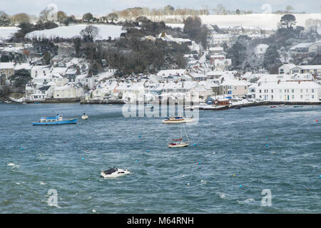 Tempête de neige envoie à la côte de Falmouth Banque D'Images