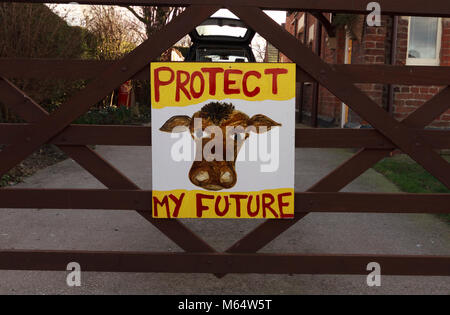 Les protestations de fracturation dans le Lancashire, Angleterre. Banque D'Images