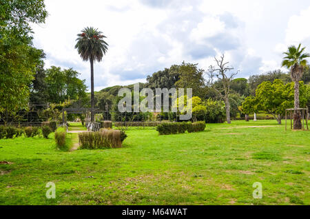 Paysage de la Villa Doria Pamphili à Rome Banque D'Images