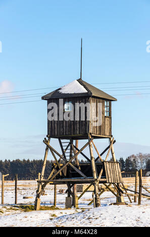 Tours de garde dans le camp de concentration de Majdanek à Lublin, Pologne Banque D'Images