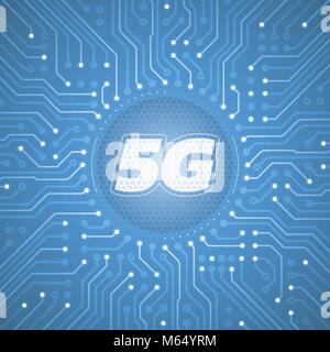 5G - 5ème génération de systèmes sans fil Illustration de Vecteur