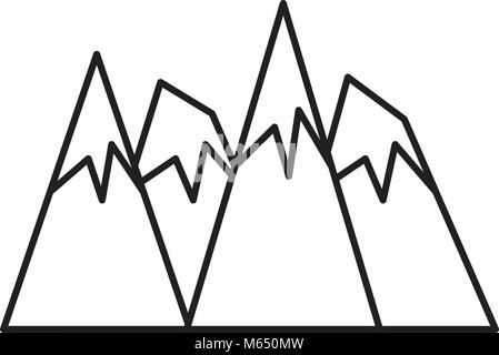 Icône peakes alpes Illustration de Vecteur