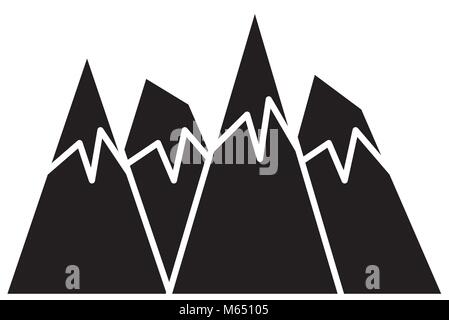 Icône peakes alpes Illustration de Vecteur