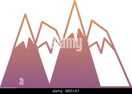 Icône peakes alpes Illustration de Vecteur