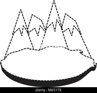 Icône peakes alpes Illustration de Vecteur