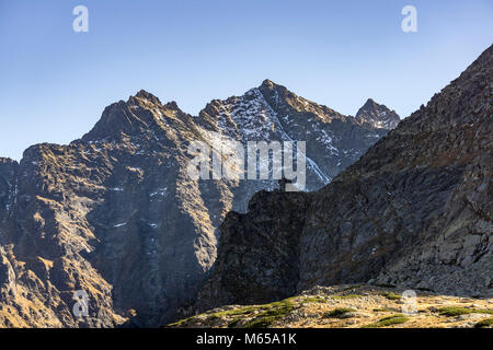 Avis de Rysy, le plus haut sommet de Pologne. Hautes Tatras. Banque D'Images