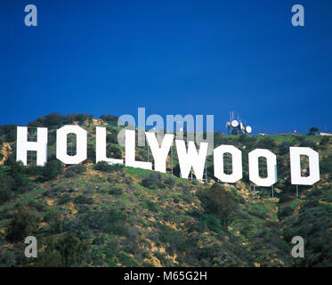 Hollywood Sign on hillside à Los Angeles, Californie, USA Banque D'Images