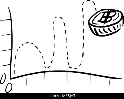 Tableaux graphiques montrant la parole et tombe sur des marchés Illustration de Vecteur