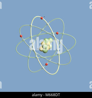 Structure atomique planétaire - particules élémentaires théorie physique Banque D'Images