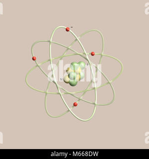 Structure atomique planétaire - particules élémentaires théorie physique Banque D'Images