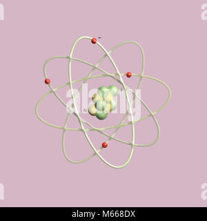 Structure atomique planétaire - particules élémentaires théorie physique Banque D'Images