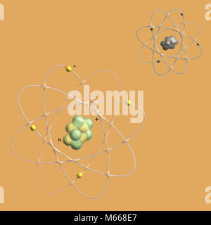 Structure atomique planétaire - particules élémentaires théorie physique Banque D'Images