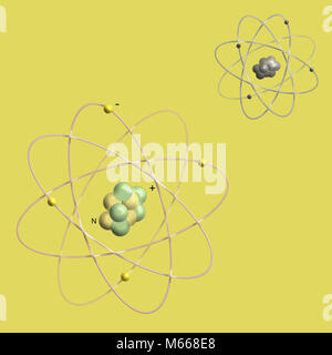 Structure atomique planétaire - particules élémentaires théorie physique Banque D'Images