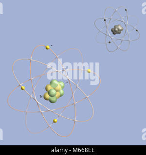 Structure atomique planétaire - particules élémentaires théorie physique Banque D'Images