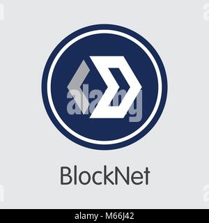 La monnaie numérique Blocknet - Vecteur de l'icône de connexion. Illustration de Vecteur