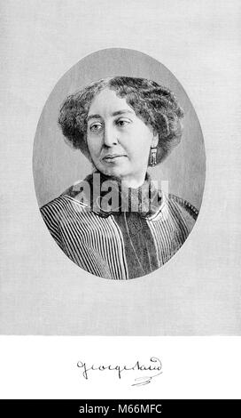 1864 PORTRAIT DE GEORGE SAND PAR NADAR AMANTINE AURORE LUCILE Dupin, baronne Dudevant romancier français - kh13514 NAW001 HARS NADAR NOM DE PLUME stylo à l'ANCIENNE PROFESSION ROMANCIER PERSONNES NOM Pseudonyme scandaleux Banque D'Images