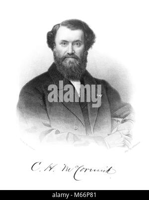 1840 PORTRAIT CYRUS H MCCORMICK INVENTEUR FABRICANT DE FARM MOISSONNEUSE LOOKING AT CAMERA - q59294 CPC001 HARS les cheveux du visage de l'INNOVATION DÉVELOPPER LA CRÉATIVITÉ IMAGINATION REAPER REAPING MÂLES INVENTEUR VENDEURS 1840 A.H. B&W NOIR ET BLANC DE L'ORIGINE ETHNIQUE CAUCASIENNE CABANEL CYRUS GRAVURE PAR A.H. RITCHIE PERSONNE CÉLÈBRE FABRICANT D'APPAREIL PHOTO À L'ANCIENNE PROFESSION MCCORMICK PERSONNES PERSONNALITÉS PHOTO PAR CABANEL RITCHIE Banque D'Images