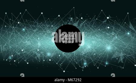 Abstract futuristic background. La liaison de triangles et les points. Les technologies modernes de conception. Un site web de bleu. Style du plexus. Vector illustrat Illustration de Vecteur