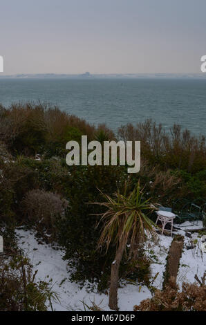 Cornish Riviera. 1er mars, 2108. Météo France : Emma tempête dans les rouleaux à la Cornish Riviera Crédit : Lucy Piper/Alamy Live News Banque D'Images