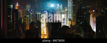 Une autre vue à vol d'oiseau de Wan Chai et Causeway Bay, Hong Kong, Chine Banque D'Images