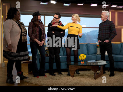 Ce matin les présentateurs (de gauche à droite) Alison Hammond, Lisa Snowdon, Gok Wan, Holly Willoughby et Phillip Schofield lors d'un photocall à l'ITV Studios, Southbank, Londres. Banque D'Images