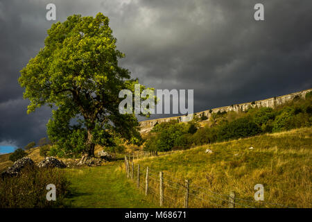 Près de l'approche de tempête dans le Yorkshire Dales Marske Banque D'Images