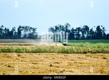 Moissonneuses-batteuses machines agricoles. La machine pour la récolte de céréales. Banque D'Images