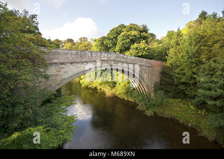 Twizel traversée de pont la rivière jusqu'à Northumberland, England, UK, Banque D'Images