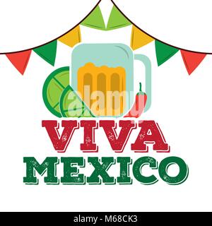 Viva Mexico carte traditionnelle Illustration de Vecteur