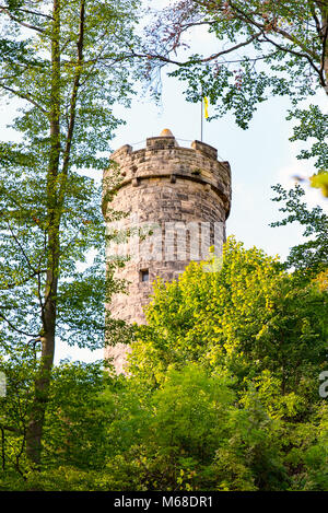 Le Château Greifenstein dans le bois à Bad Blankenburg 2 Banque D'Images