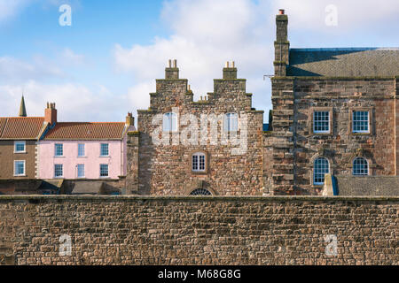 Carnforth barracks, détail des bâtiments à l'intérieur de la Caserne au Royaume-Uni ville frontière de Berwick upon Tweed, Northumberland, Angleterre. Banque D'Images