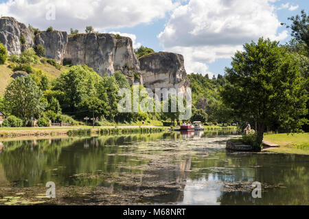 Rochers du Saussois Merry sur Yonne Yonne Bourgogne-Franche Comte-France Banque D'Images