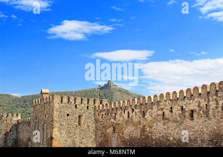 Vue de la cathédrale de Svetitskhoveli de Jvari à Mtskheta (Géorgie) Banque D'Images