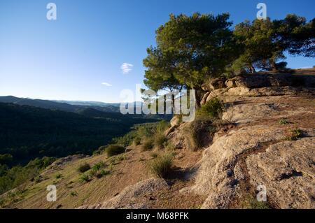 Paysage de montagne près de Ardales, la province de Malaga, Espagne Banque D'Images