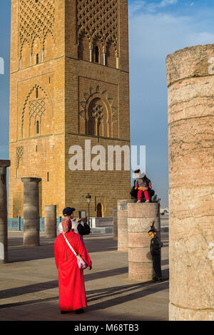 Tour Hassan, Rabat. Maroc Banque D'Images