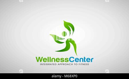 Centre de bien-être Logo. Vector Illustration Design Illustration de Vecteur