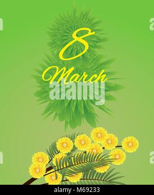 La Journée internationale de la femme, carte de vœux, bannière printemps lumineux creative vector illustration Illustration de Vecteur
