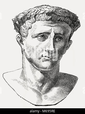 Claudius, Tiberius Claudius Caesar Augustus Germanicus, 10 BC - AD 54, empereur romain Banque D'Images