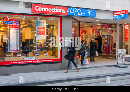 Sex in travel shop / agence de voyage en Belgique Banque D'Images