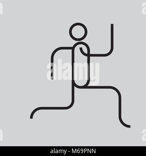 L'homme rapide représentant messanger ou escaper Illustration de Vecteur