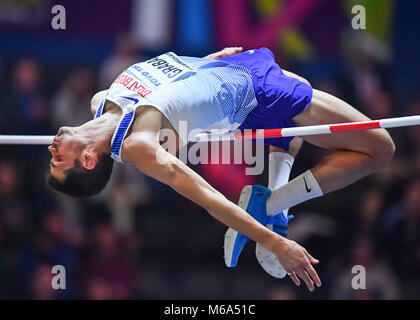 Birmingham, UK. 1er mars 2018. Au cours de championnats du monde en salle à Birmingham Arena le Jeudi, 01 mars 2018. BIRMINGHAM ENGLAND. Credit : Crédit : Wu G Taka Taka Wu/Alamy Live News Banque D'Images