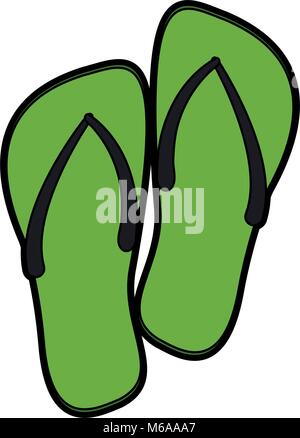 Caricatures des tongs Illustration de Vecteur